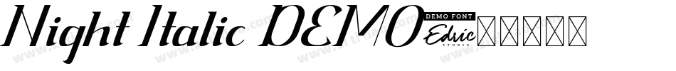 Night Italic DEMO字体转换